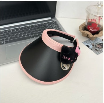 Cartoon cat anti large brim hat