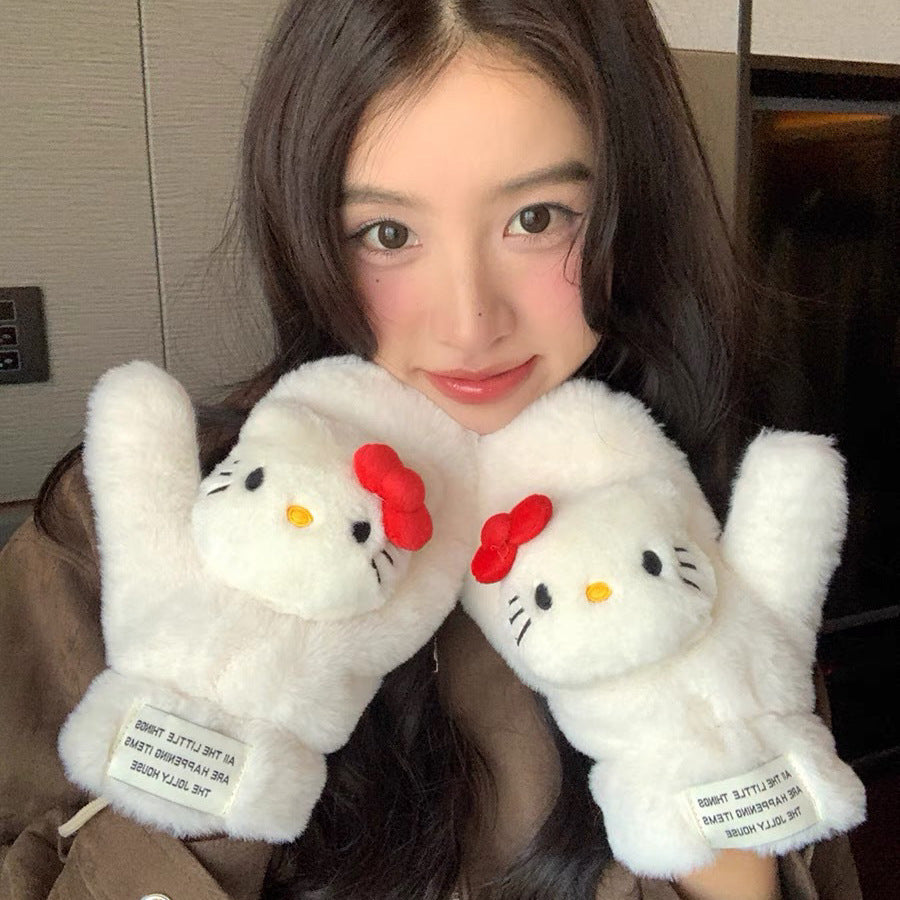 Hello Kitty plush gloves