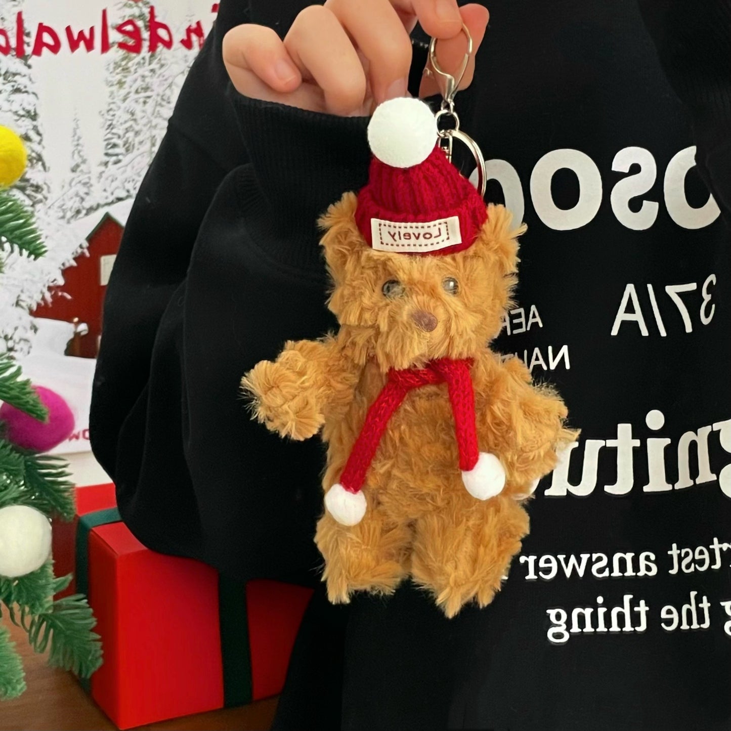 Cute Barcelona Bear Doll Christmas Pendant