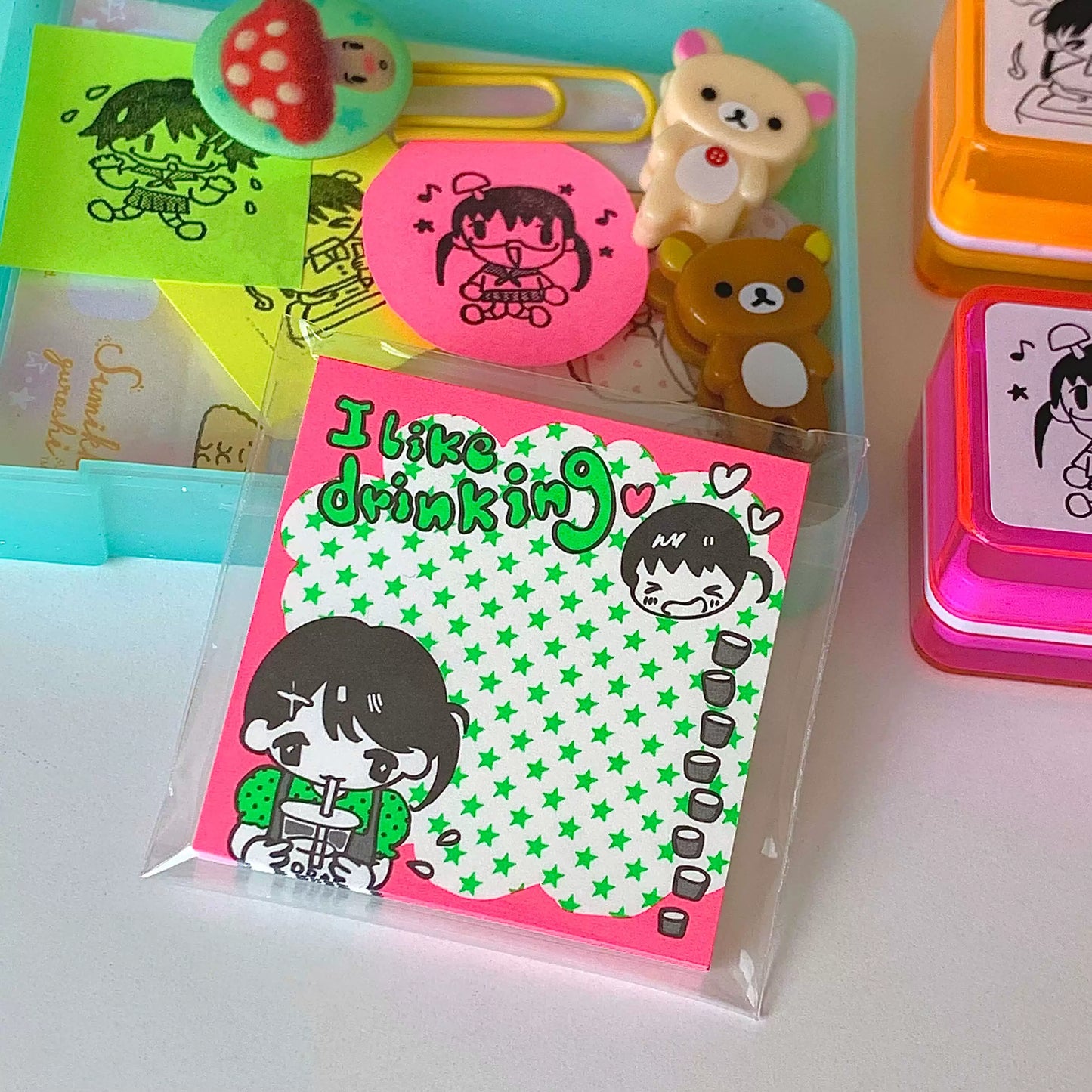 Comic inspired fluorescent notebook