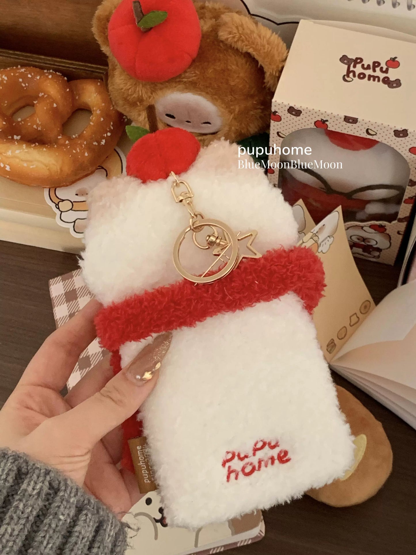 Mantou Cat Pupu Plush Ferrule
