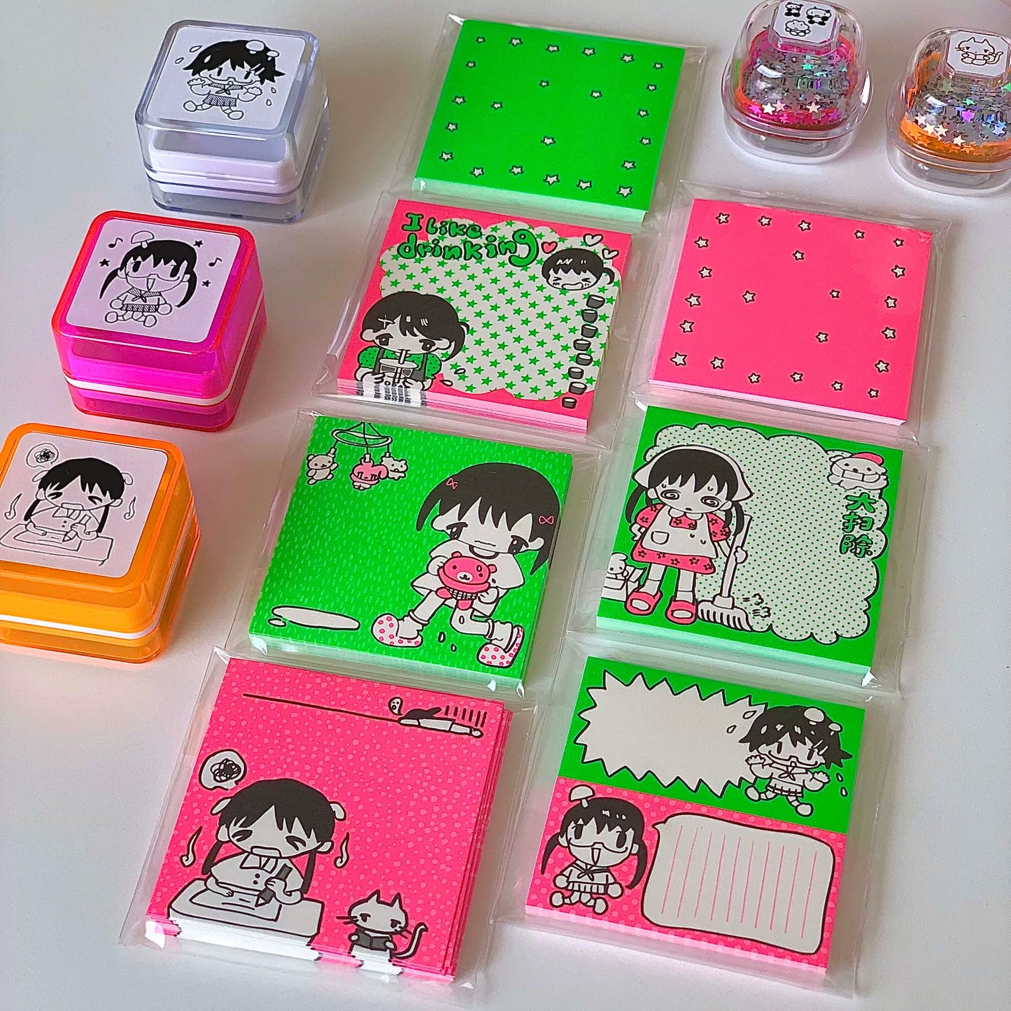 Comic inspired fluorescent notebook