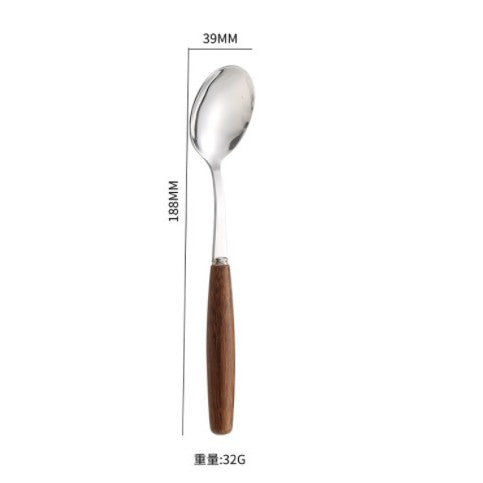Wooden handle chopsticks, knives, forks, spoons, tableware