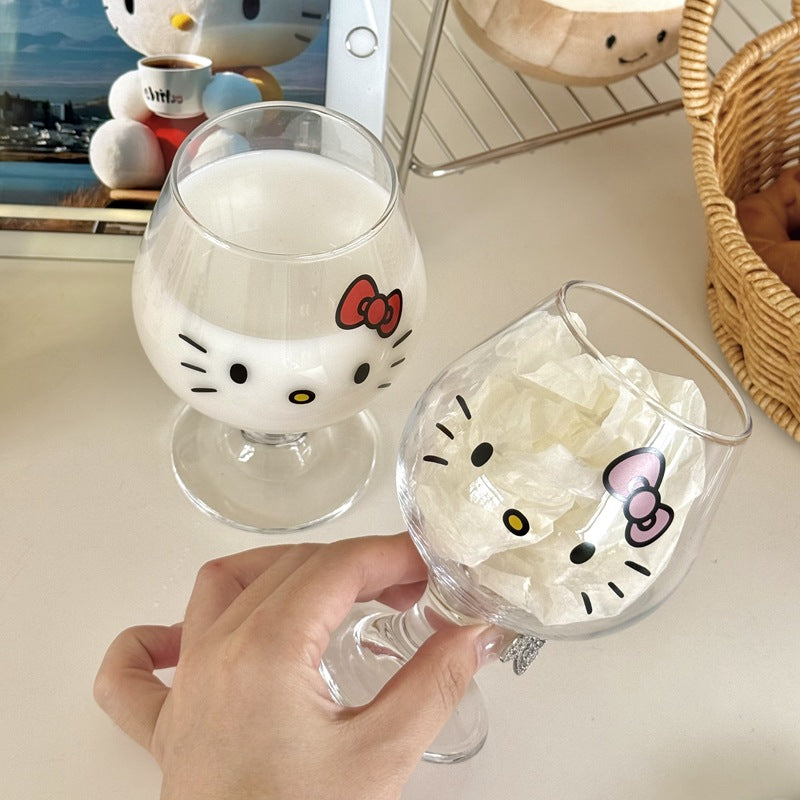 Hello Kitty wine glass