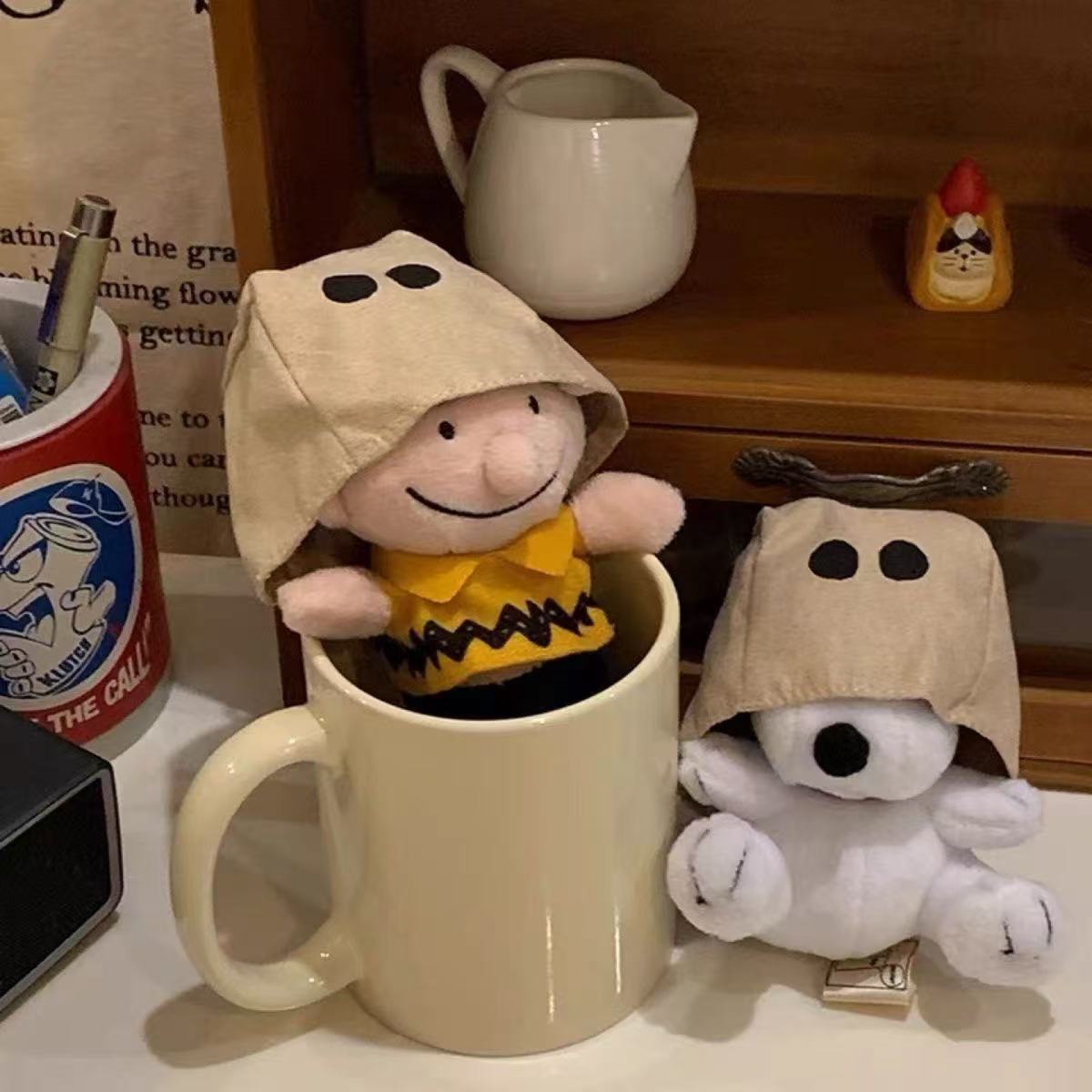 Plush paper bag headband Snoopy plush charm
