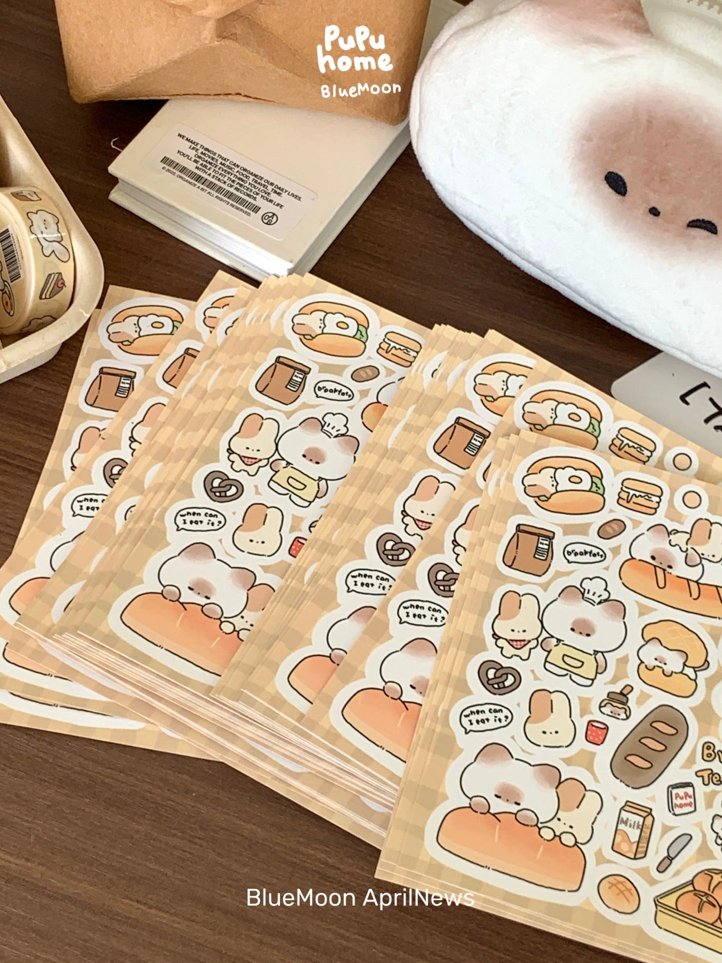 【 BlueMoon Puputime Series 】 Kitten Pupu Spring Outing/Bakery Stickers