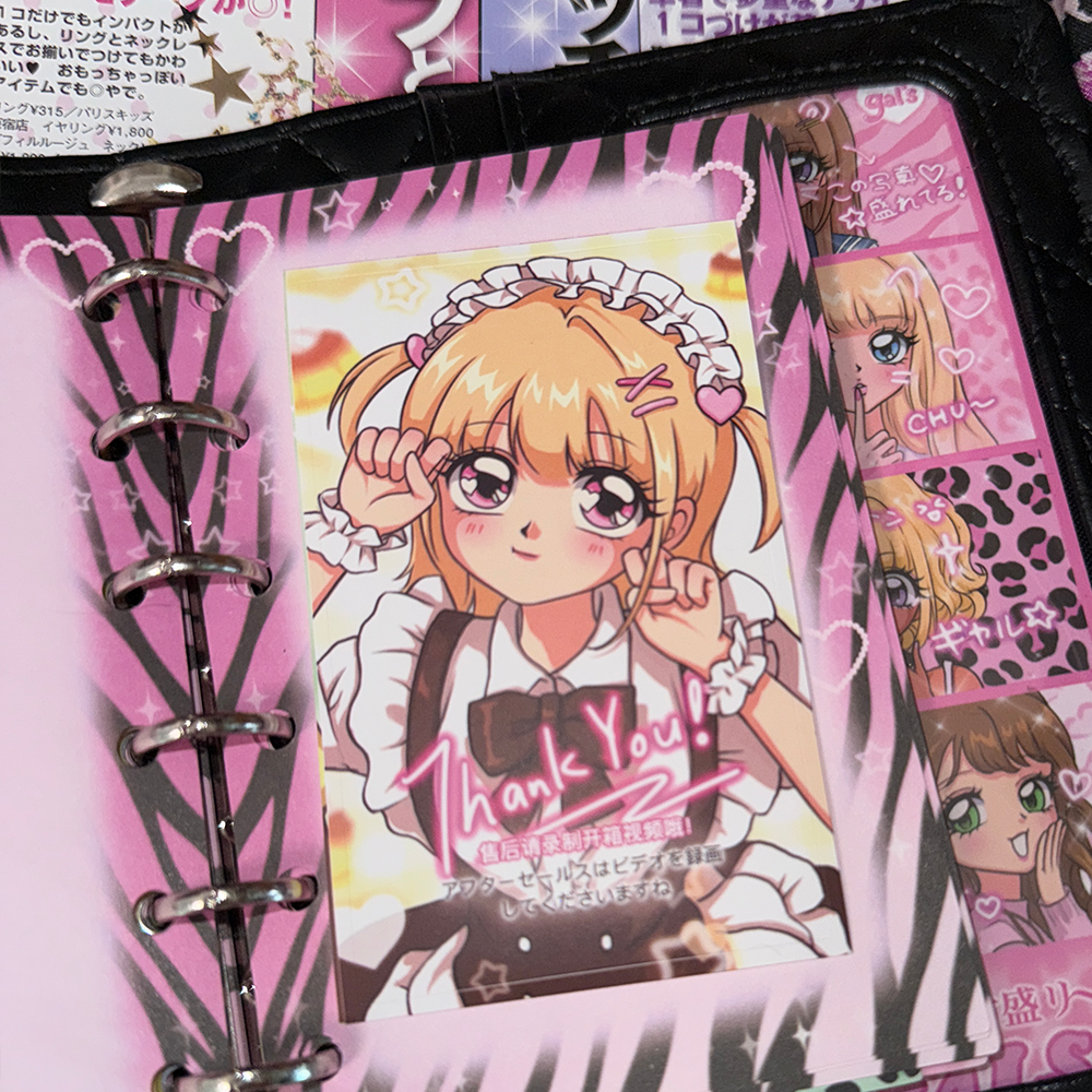 Cute girl sealing sticker