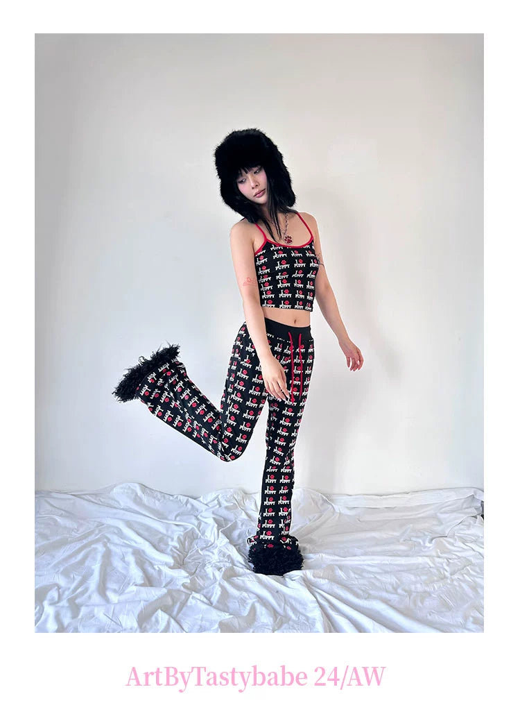 I love puppies full print cotton cami