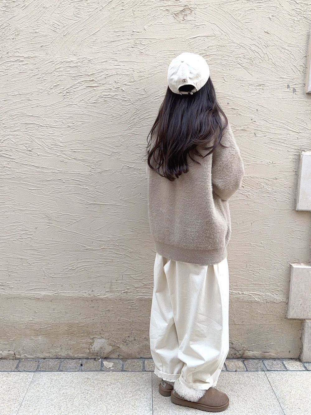 Imitation mink fur furry sweater cardigan