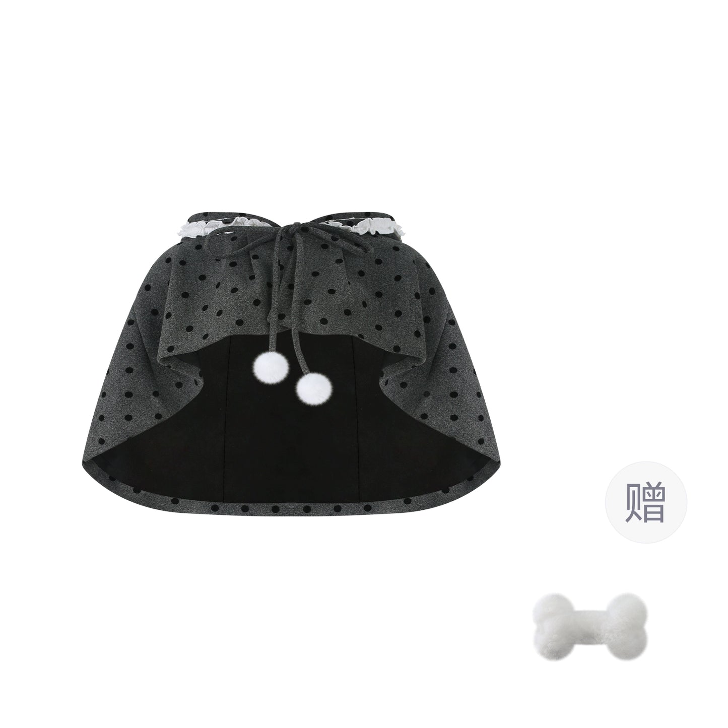 Grey Meow Doll Long Sleeve Comes with Bow Tie Set