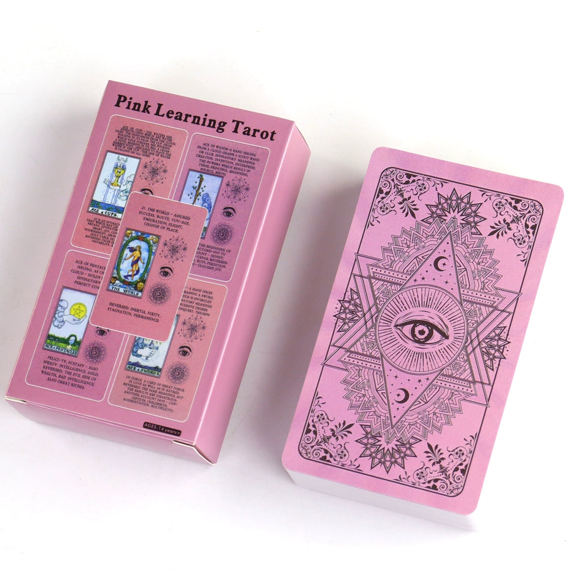 78 pink learning tower cards with symbolic meanings