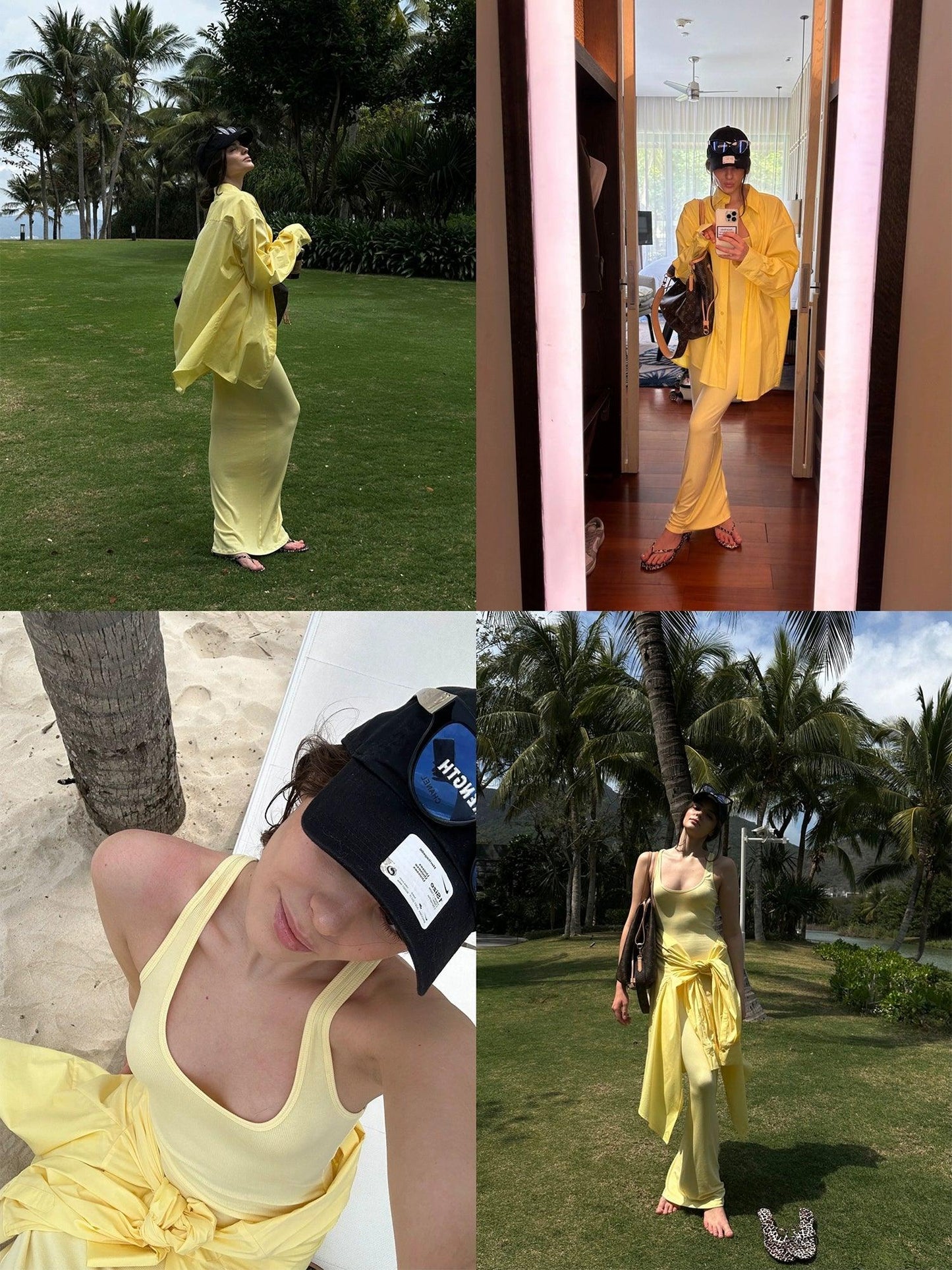 U-neck slim-fit fishtail dress
