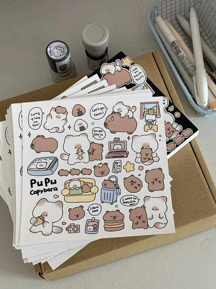 【 BlueMoonXRobobo 】 Capibala Sticker Handbag Material