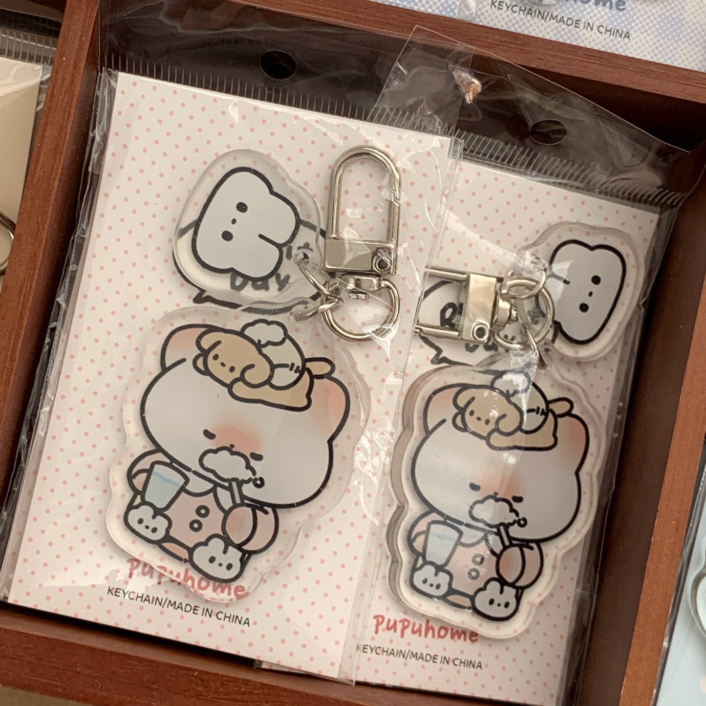 Mantou Cat Pupu Acrylic Keychain Cute