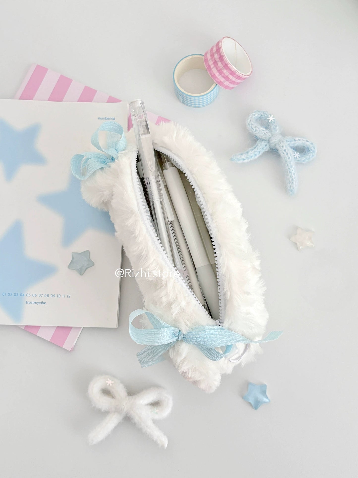 Soft and cute plush pencil case