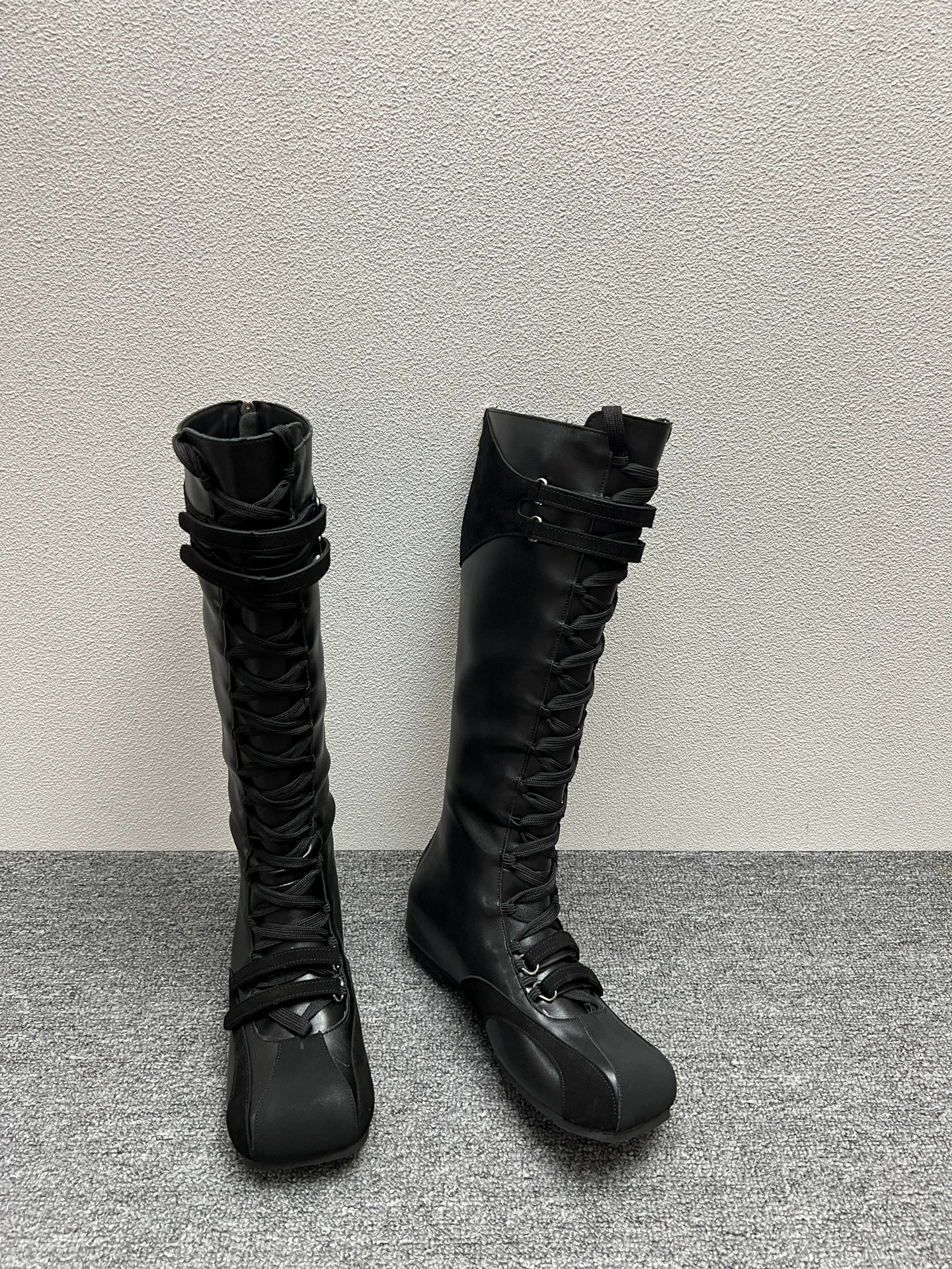 lace up high boots