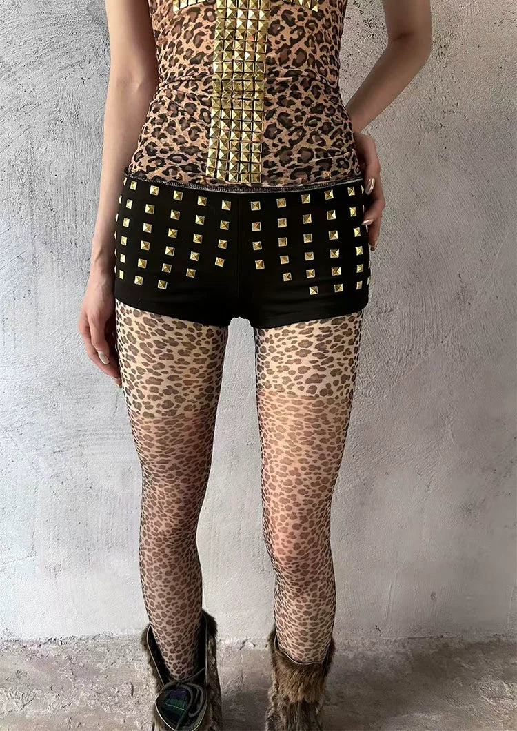 Leopard print stockings