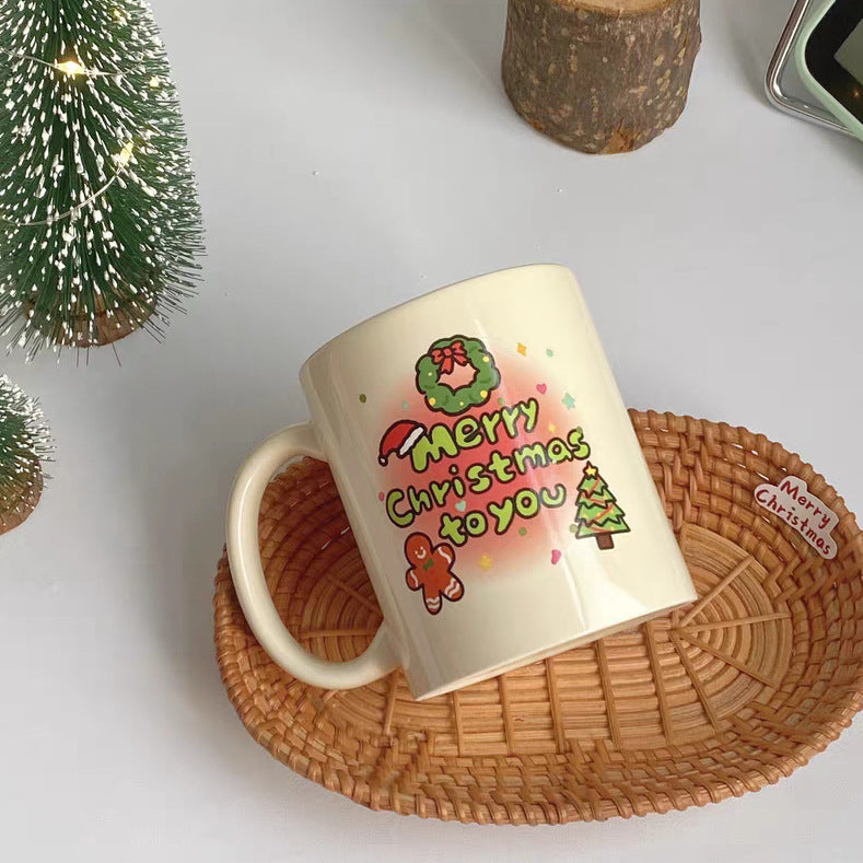 Cute Ceramic Cup Cartoon Christmas Gift