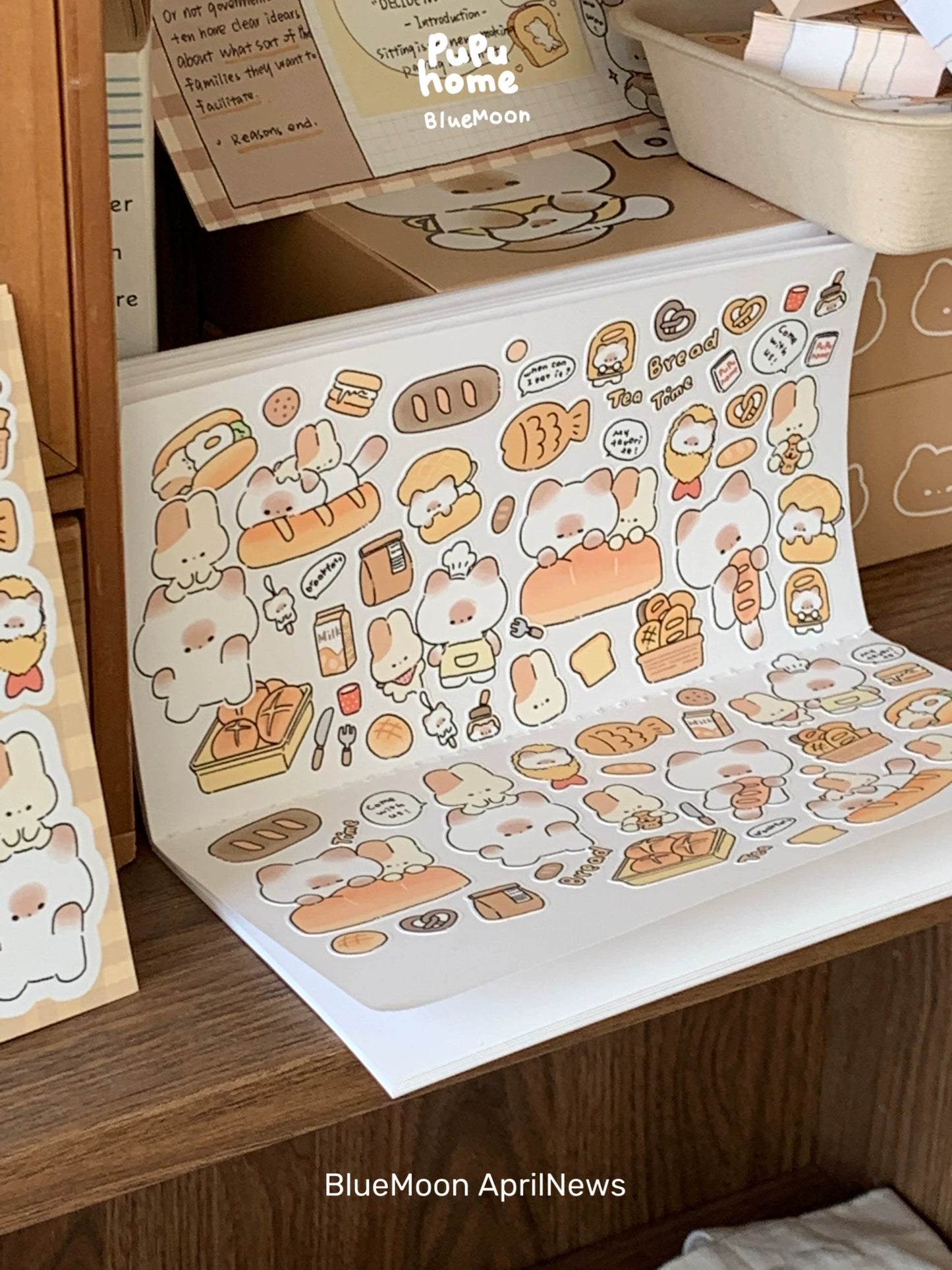 【 BlueMoon Puputime Series 】 Kitten Pupu Spring Outing/Bakery Stickers