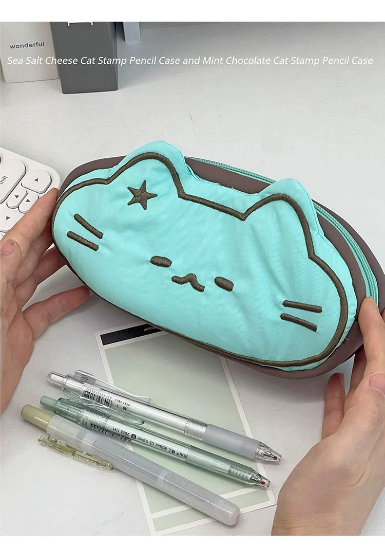 Mint Star Cat Pen Case