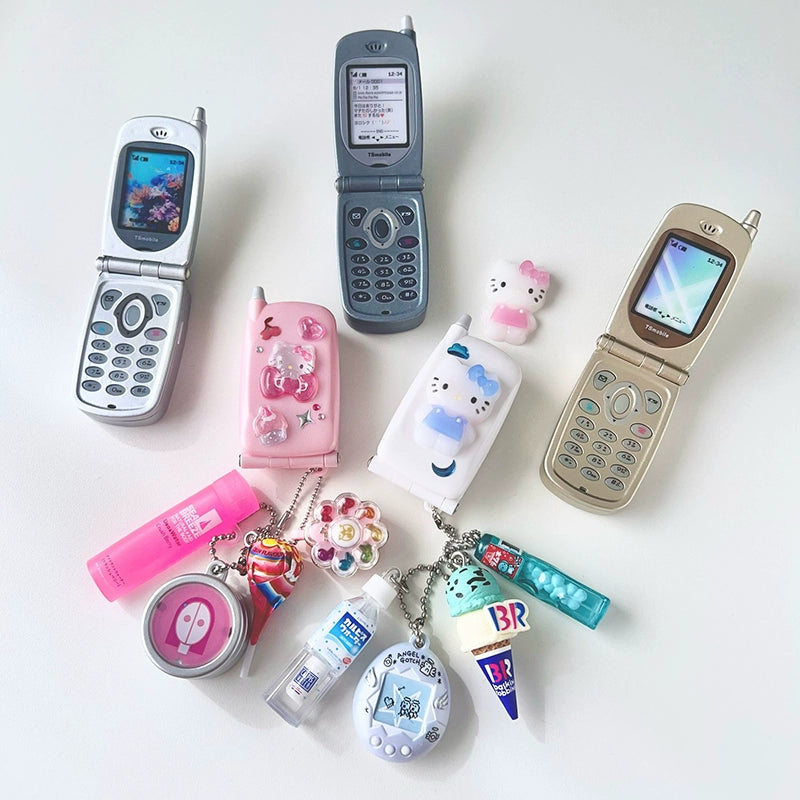 TOYS SPIRITS mini flip phone shaped recording machine from Japan, twisted egg