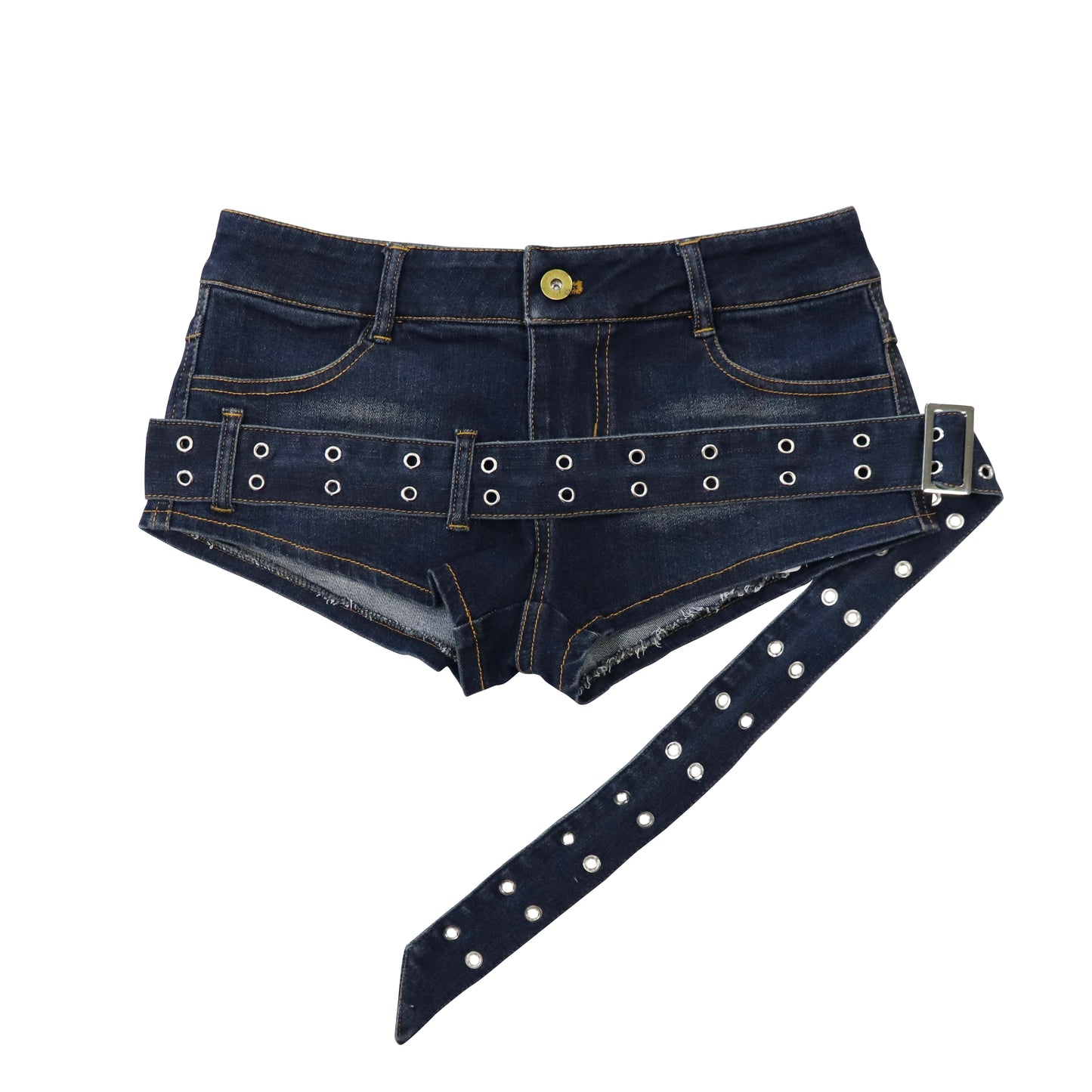Low waist denim shorts