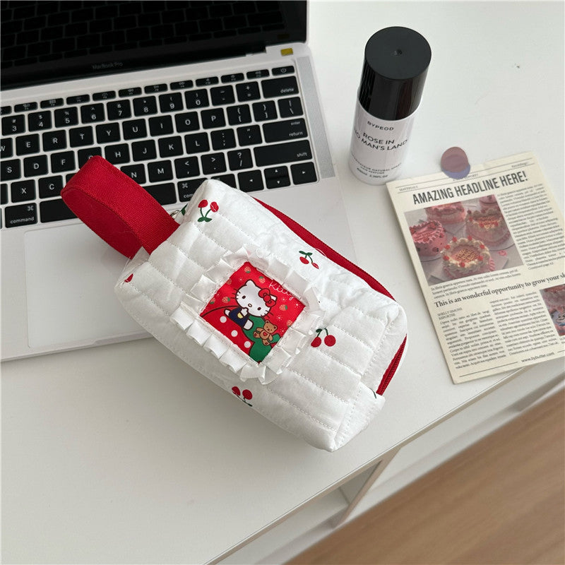 Cherry print Hello Kitty storage bag