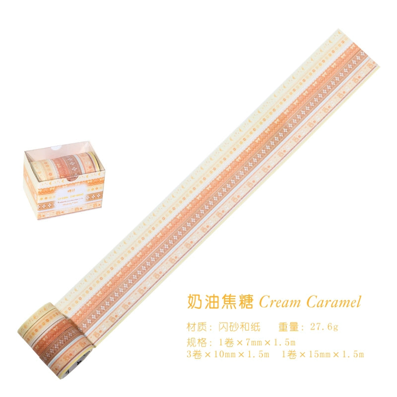 5rolls Roaming Star Island Colorful Grid Patching Tape