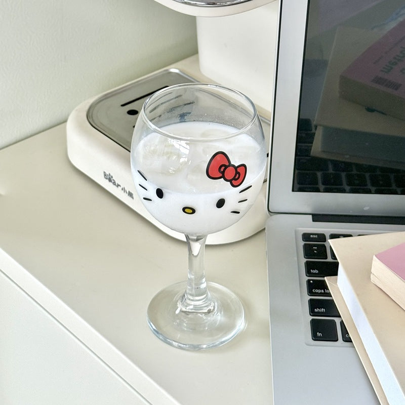 Hello Kitty red wine glass