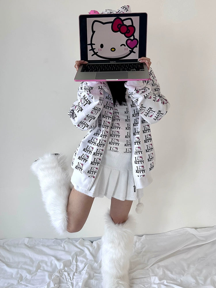 I love KITTY hooded sweater full of cat ears