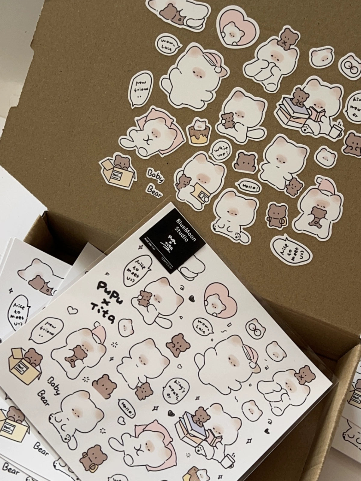 Pupu Cute Kitten PVC Stickers