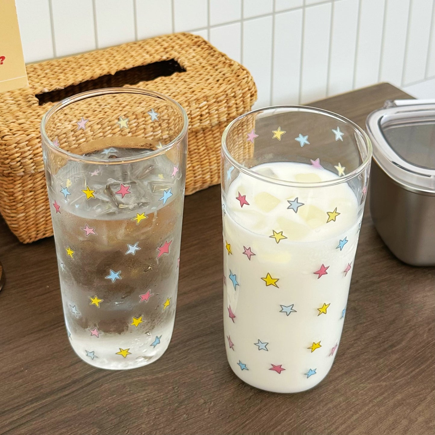 Colorful Star Glass Cup