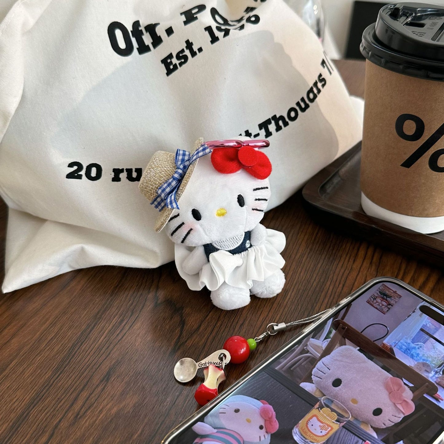 French Hellokitty Plush Charm