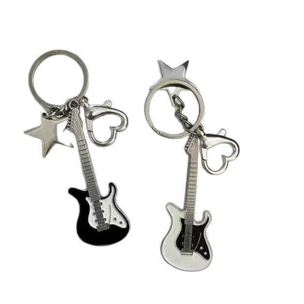 Electric Guitar Star Bass Bag Charm