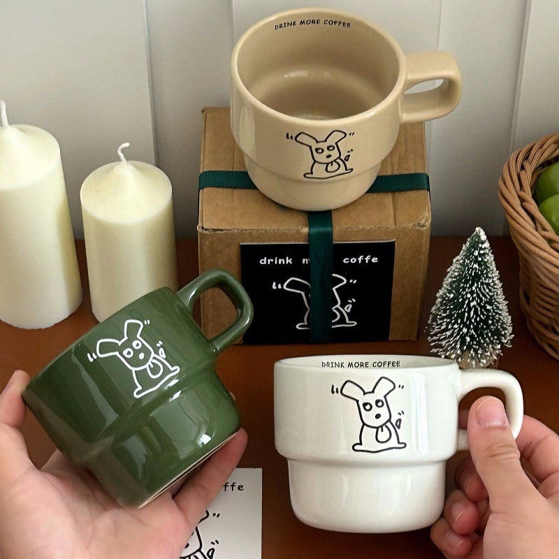 Cute cartoon dog mug gift box set