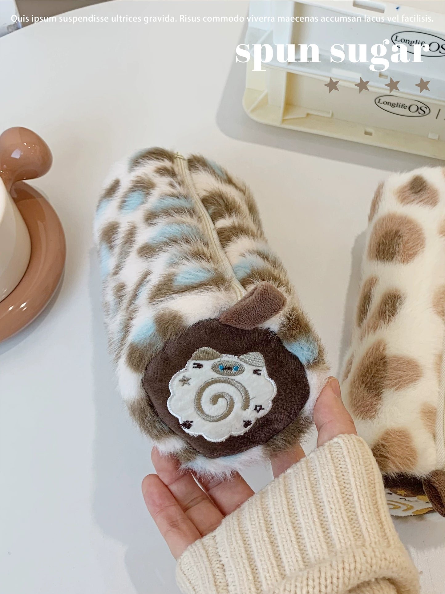 Fish board plush pencil case