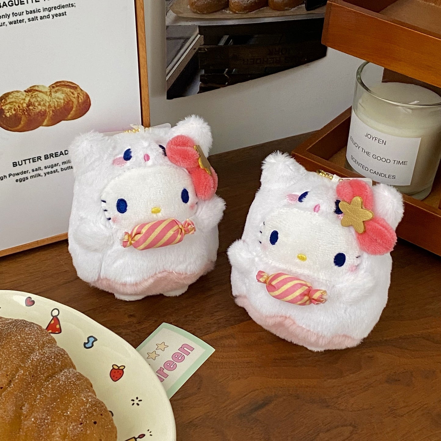 Candy Ghost Hello Kitty Plush Pendant