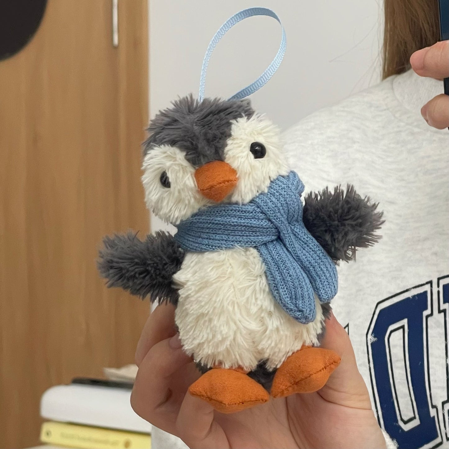 Cute Blue Scarf Penguin Bag Charm