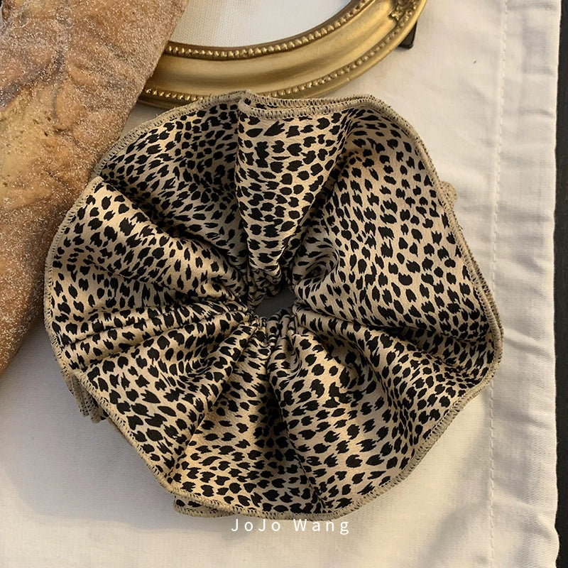 Leopard print bow hair clip