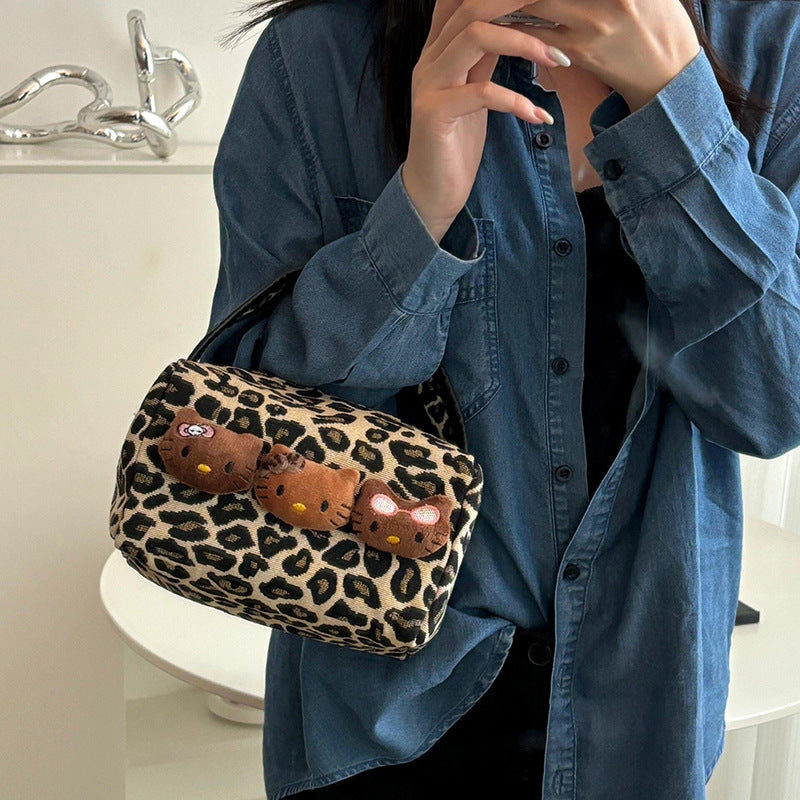 Leopard print Hello Kitty storage bag