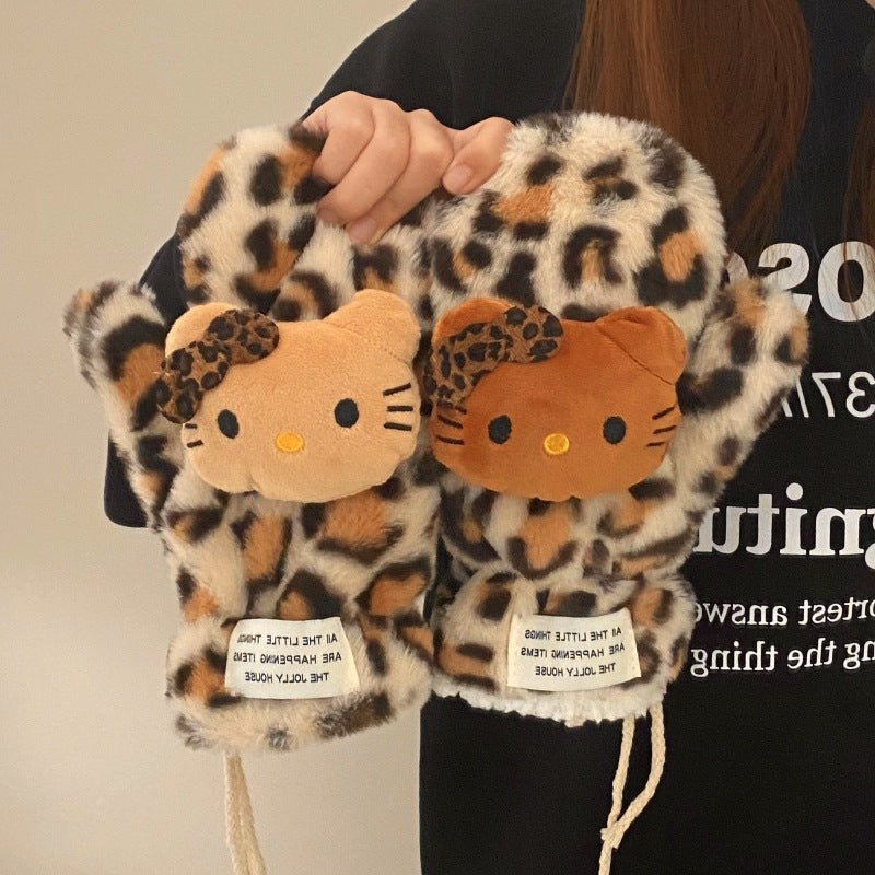 Hello Kitty plush gloves