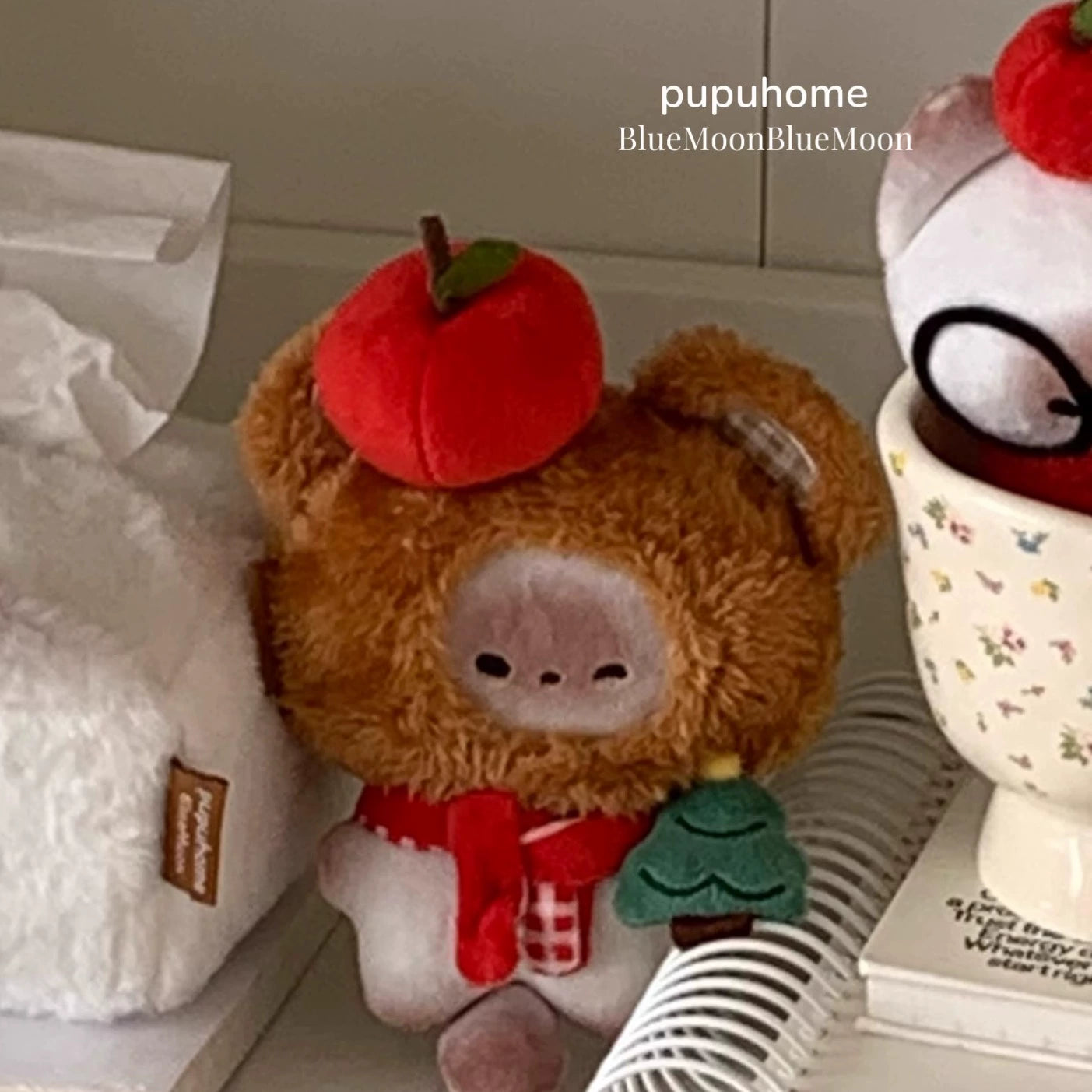 Mantou cat pupu Christmas pendant cotton doll