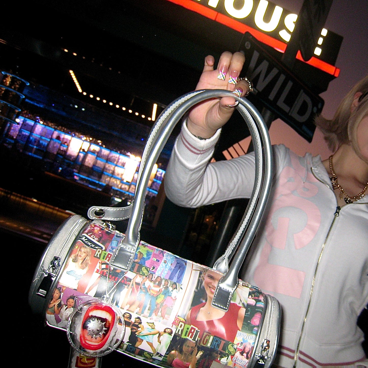 Y2K laser PU shoulder bag handbag