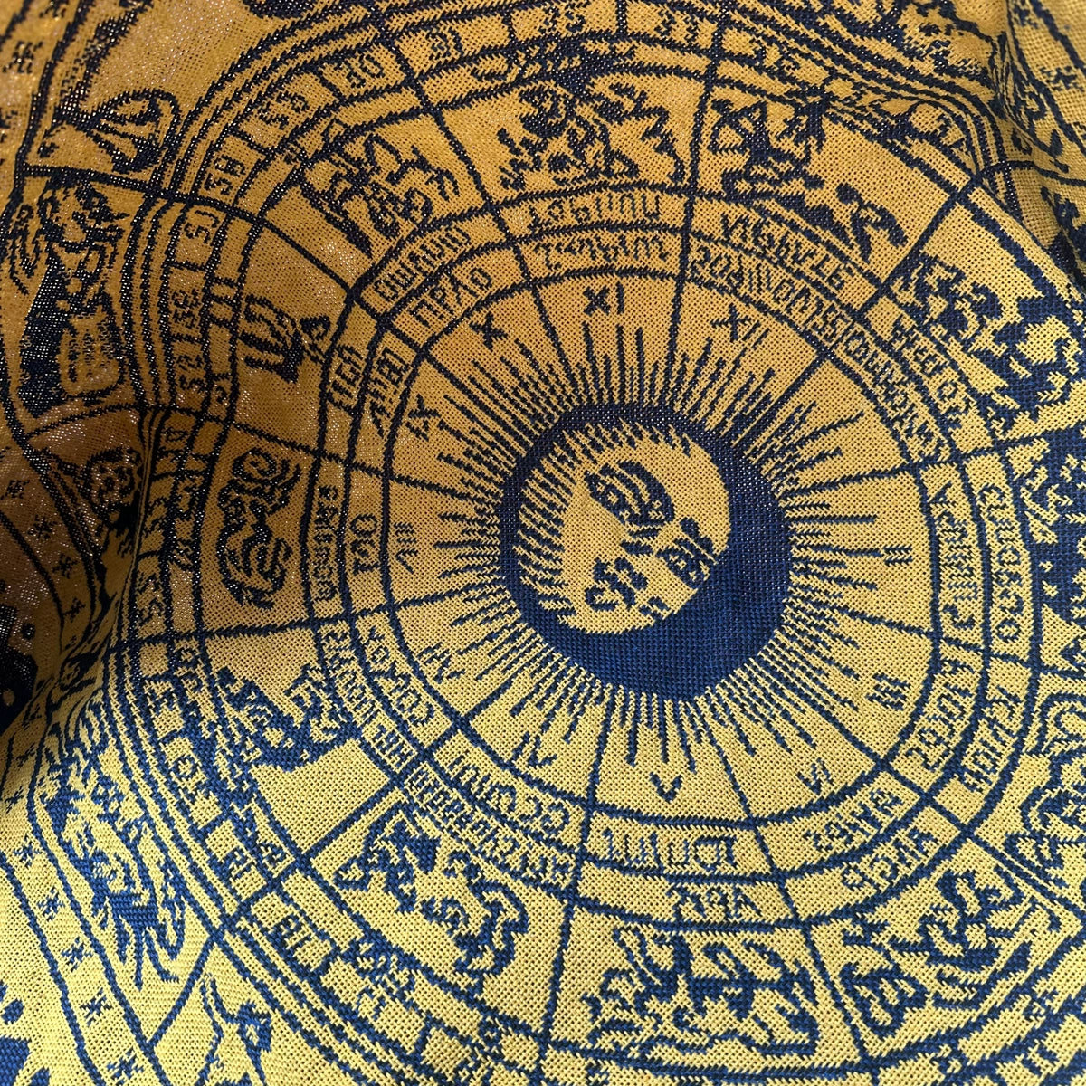 Yellow constellation card tablecloth ceremonial tassel