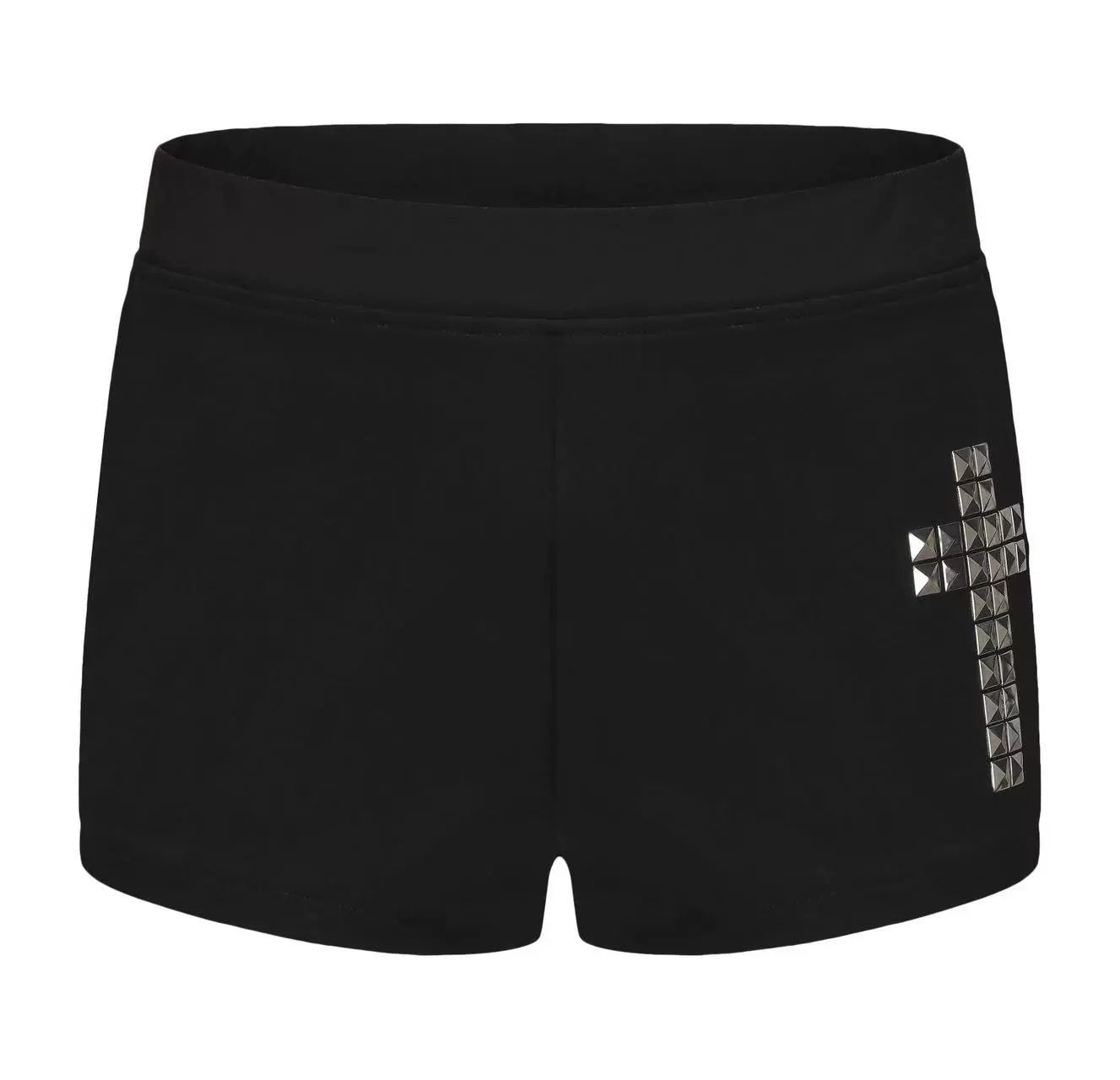 Low Waist Rivet Cross Shorts