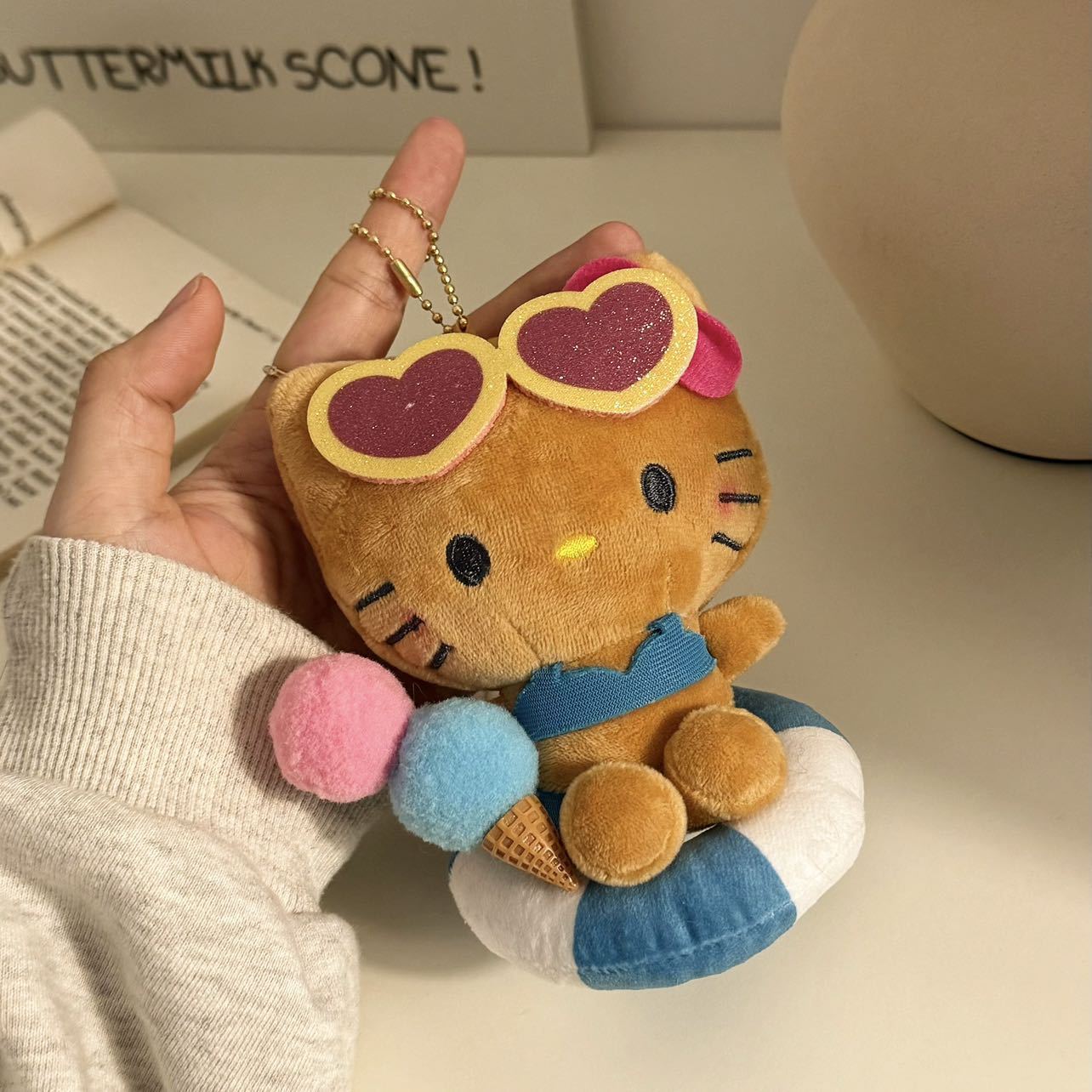 Swimming circle HelloKitty plush Charm