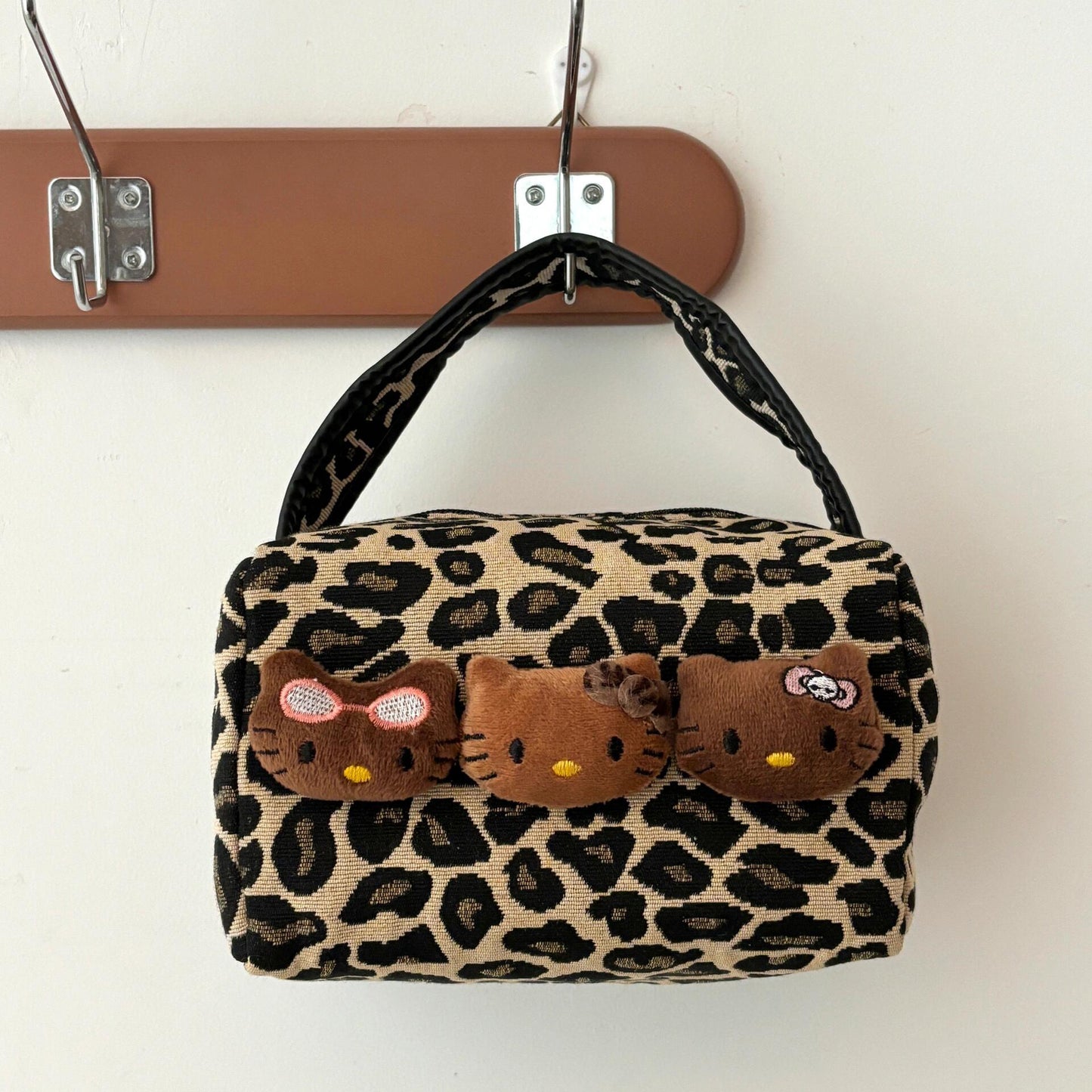 Leopard print Hello Kitty storage bag
