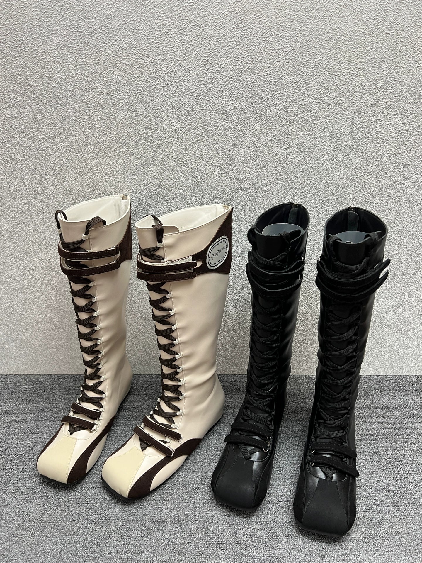 lace up high boots