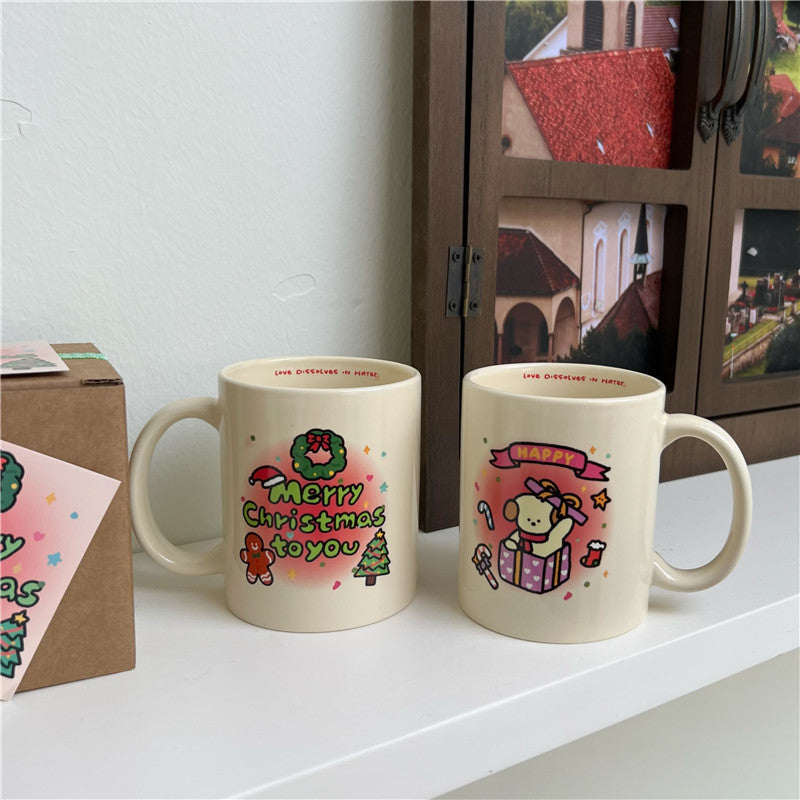 Cartoon Ceramic Cup Christmas Gift Box