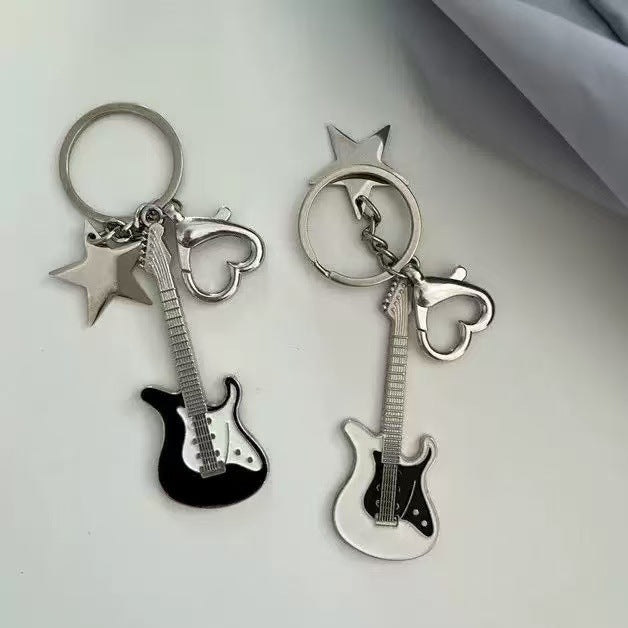 Electric Guitar Star Bass Bag Charm